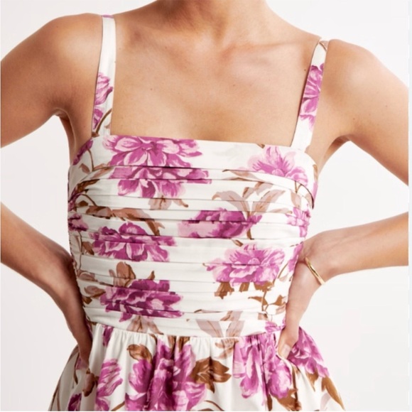 NWT Abercrombie • emerson poplin wide strap mini dress sz XS Petite - Picture 5 of 16